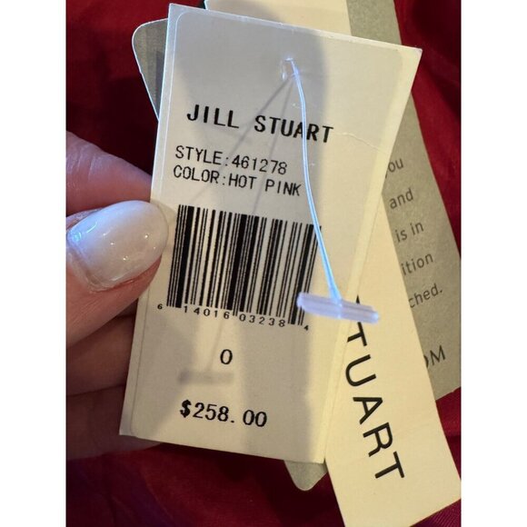 Jill Stuart Dress Women 0 Hot Pink V Neck Twisted Back Sleeveless Gown NWT Party - Picture 9 of 13